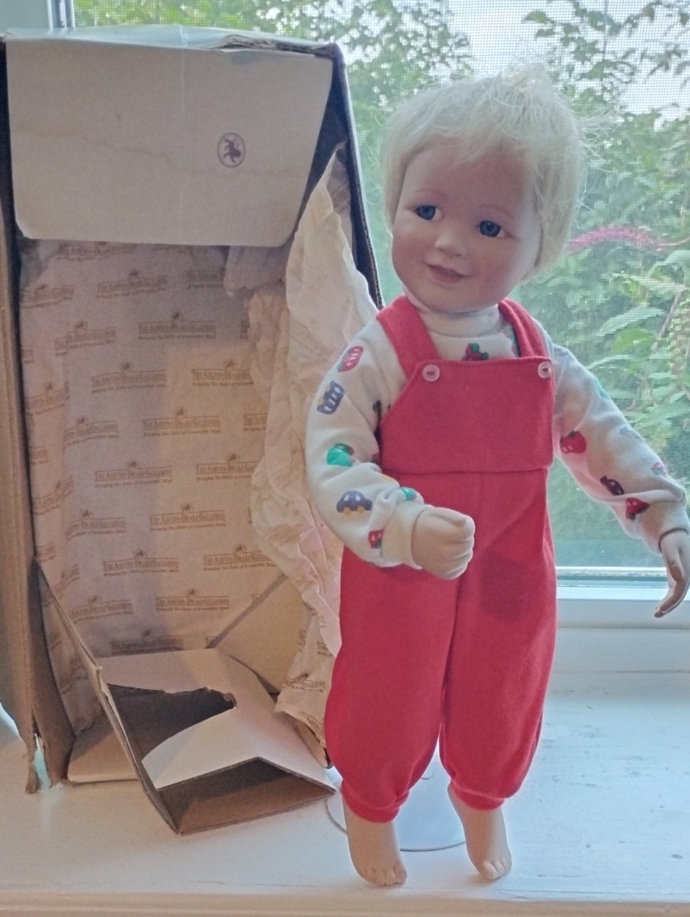 Red Overalls Baby Doll Outfit - Kids Toys
